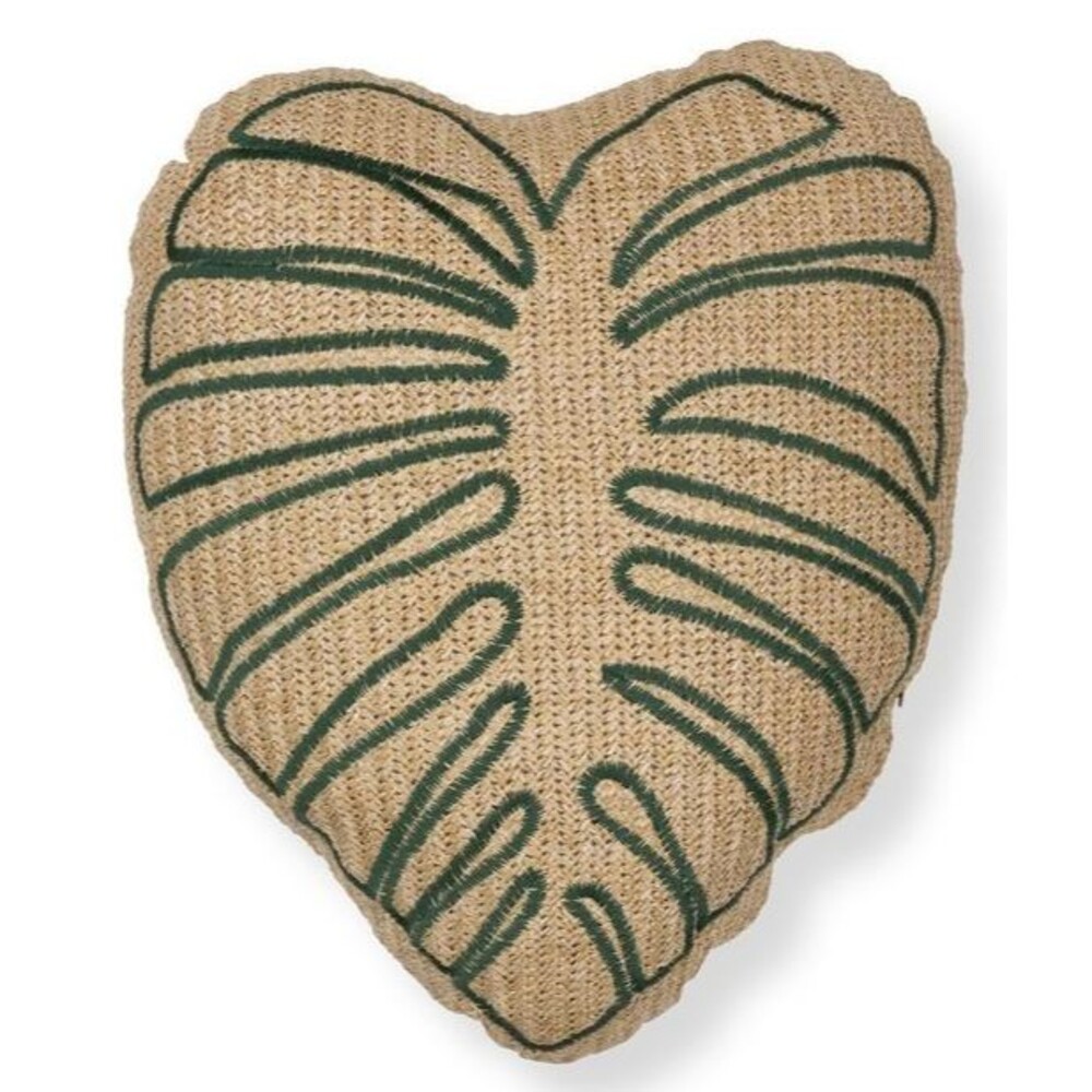 Allen + Roth Palm Leaf Monstera Philodendron Tropical Novelty Throw Pillow NEW